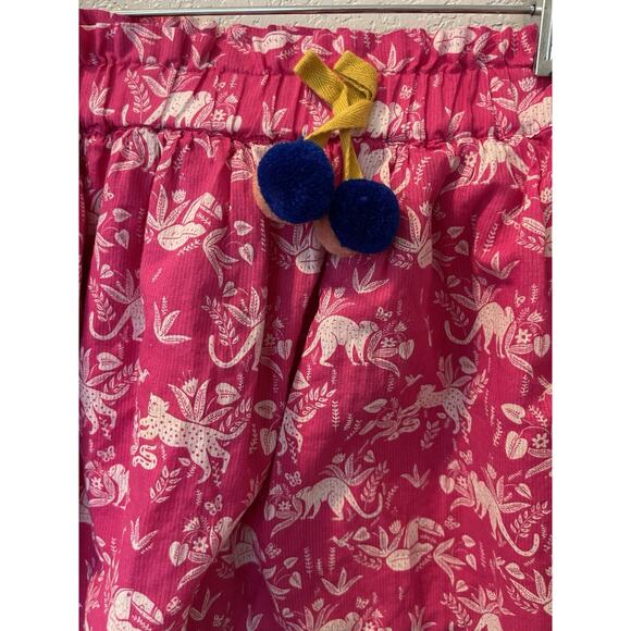 Mini Boden Pink Floral Animal Print elastic waist lined skirt Girls 6-7 - Picture 7 of 7